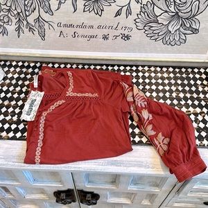 Monoreno faux suede top